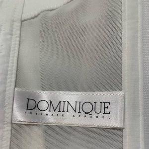 Dominique strapless white corset bra